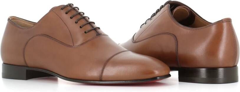 Christian Louboutin Tabak Oxford Platte Schoenen Brown Heren