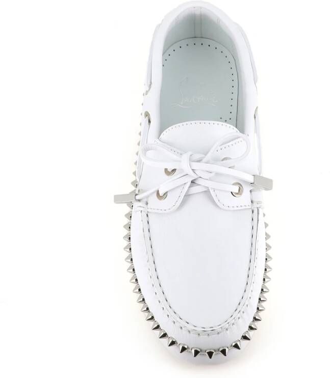 Christian Louboutin Witte bootschoenen met studs White Dames