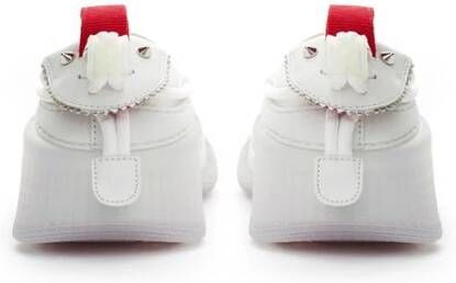 Christian Louboutin Witte Leren Sneaker White Dames