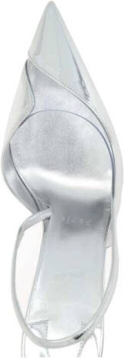 Christian Louboutin Zilver Gelamineerde Hak Sandalen Gray Dames