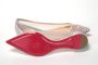 Christian Louboutin Zilveren Roze Platte Punt Kristallen Neus Schoen Grijs Dames - Thumbnail 2