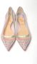 Christian Louboutin Zilveren Roze Platte Punt Kristallen Neus Schoen Grijs Dames - Thumbnail 6