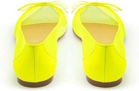 Christian Louboutin Zon Geel Mesh Flat Elegantie Yellow Dames