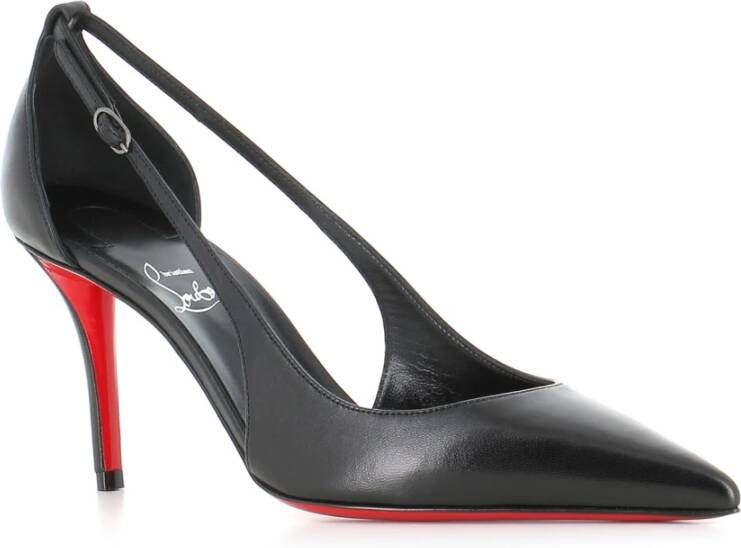 Christian Louboutin Zwarte Hak Uitgesneden Leren Pump Black Dames