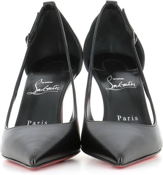 Christian Louboutin Zwarte Hak Uitgesneden Leren Pump Black Dames