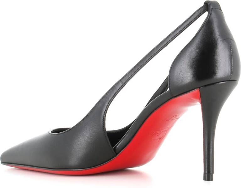 Christian Louboutin Zwarte Hak Uitgesneden Leren Pump Black Dames