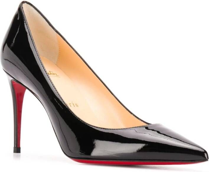 Christian Louboutin Zwarte kalfsleren hak 85 mm gemaakt in Italië Black Dames