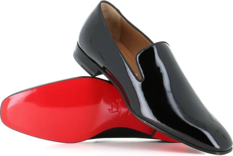 Christian Louboutin Zwarte Lakleren Loafer Schoen Black Heren