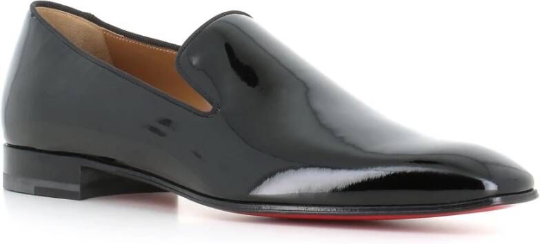 Christian Louboutin Zwarte Lakleren Loafer Schoen Black Heren