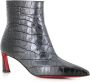 Christian Louboutin Zwarte leren enkellaarzen Black Dames - Thumbnail 3