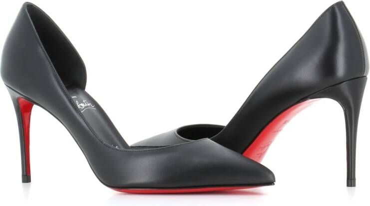 Christian Louboutin Zwarte leren hakken Black Dames