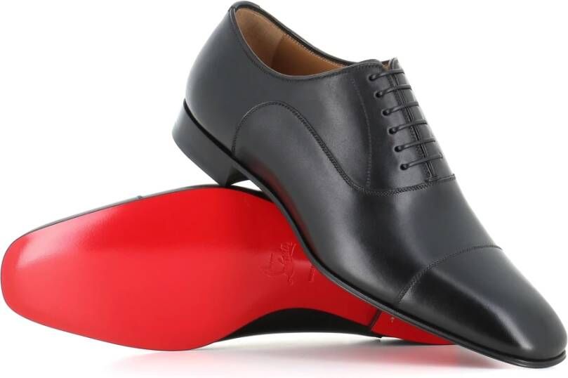 Christian Louboutin Zwarte Oxford Platte Schoenen Black Heren