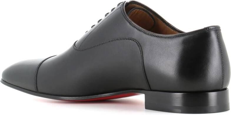 Christian Louboutin Zwarte Oxford Platte Schoenen Black Heren