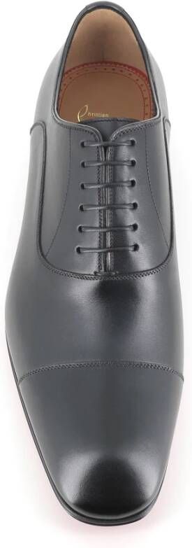 Christian Louboutin Zwarte Oxford Platte Schoenen Black Heren