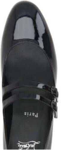 Christian Louboutin Zwarte Patent Leren Platte Schoenen Black Dames