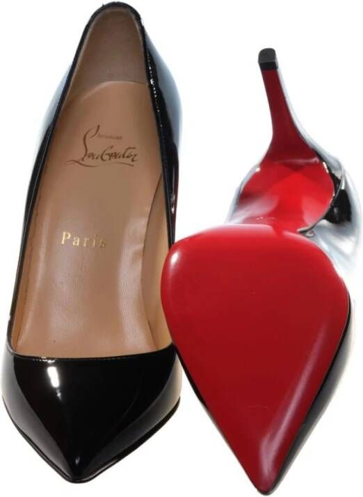 Christian Louboutin Zwarte Patentleren Hoge Hakken Pumps Black Dames