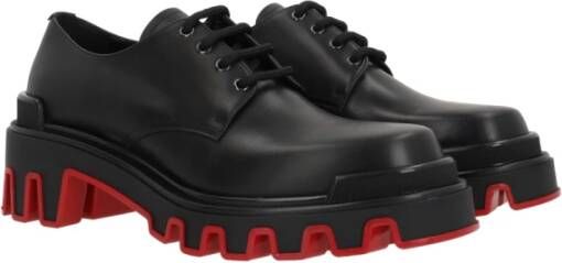 Christian Louboutin Zwarte platte schoenen voor mannen Black Heren