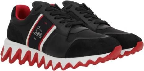 Christian Louboutin Zwarte Shark Platte Sneakers Black Heren