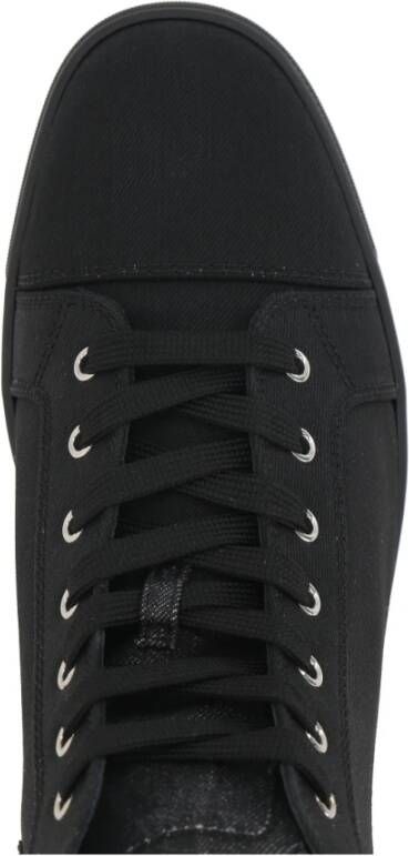 Christian Louboutin Zwarte Stoffen Sneakers Gemaakt in Italië Black Heren