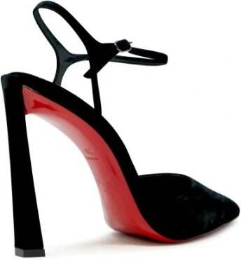 Christian Louboutin Zwarte Suède Riviera Pumps Black Dames