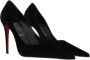 Christian Louboutin Zwarte Velvet Hakken Gemaakt in Italië Black Dames - Thumbnail 2