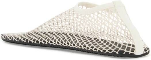 Christopher Esber Mesh Ballerina Flats Elegant Style White Dames