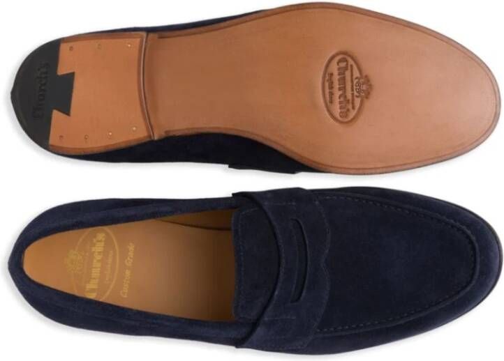 Church's Blauwe Mocassins voor Mannen Blue Heren