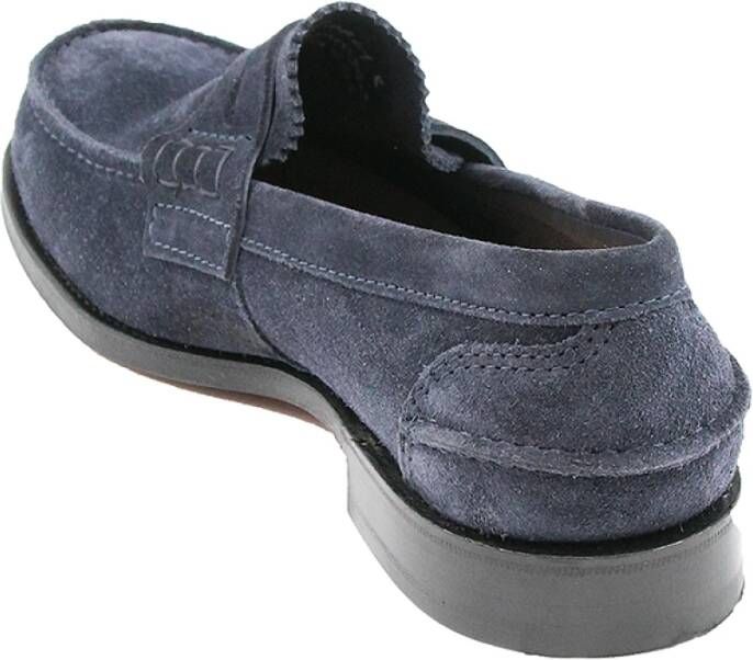 Church's Blauwe Suède College Loafer Blue Heren