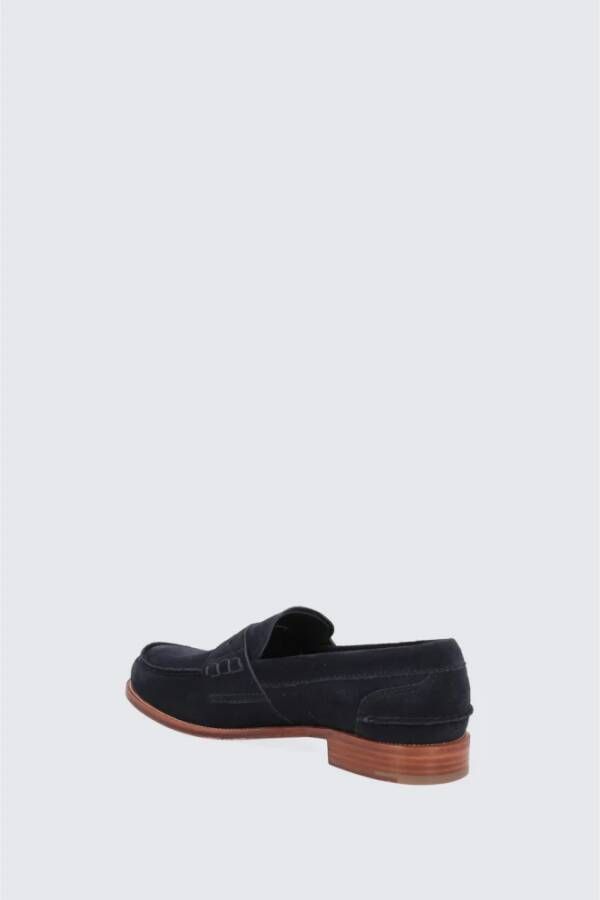 Church's Blauwe Suède Loafers Blue Dames