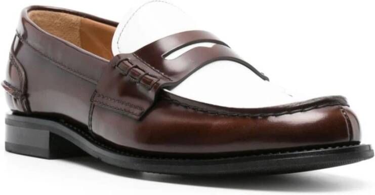 Church's Bruin Leren Loafers Elegante Stijl Brown Dames