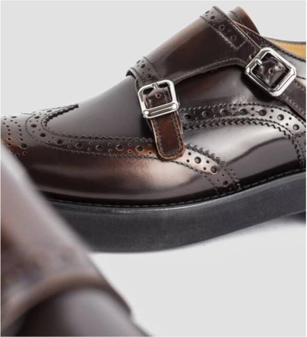 Church's Bruine leren monkstrap loafers Brown Heren