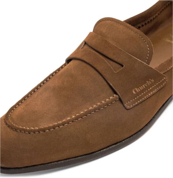 Church's Bruine Suède Amandelteen Loafers Brown Heren