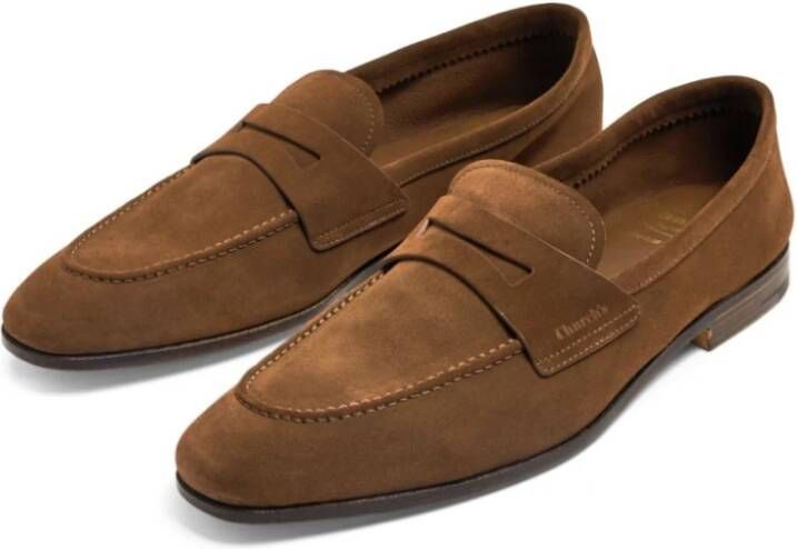 Church's Bruine Suède Amandelteen Loafers Brown Heren