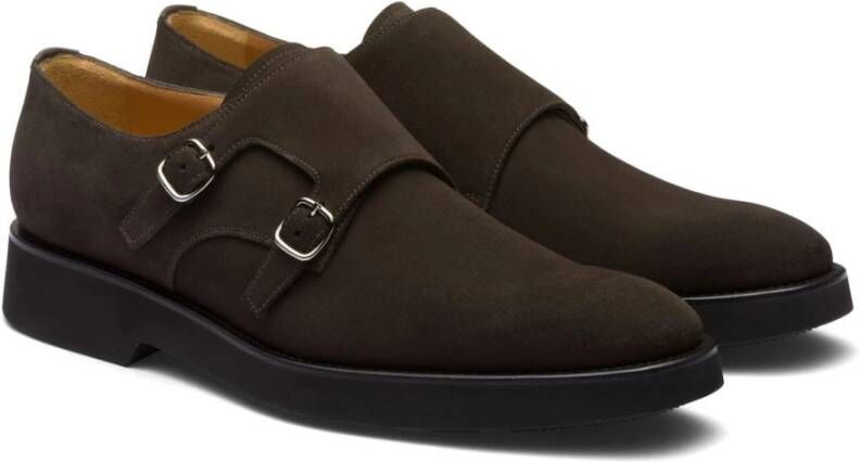 Church's Bruine Suède Dubbele Monk Strap Schoenen Brown Heren