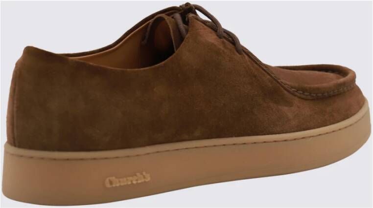 Church's Bruine Suède Formele Platte Schoenen Brown Heren