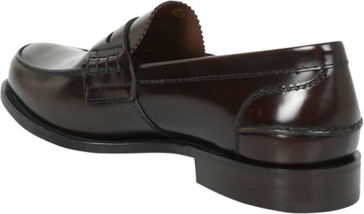 Church's Ebony Leren Loafers Ronde Neus Instapper Brown Heren