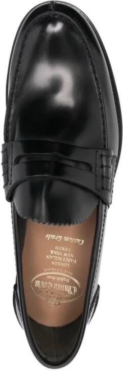 Church's Klassieke zwarte leren mocassins Black Heren