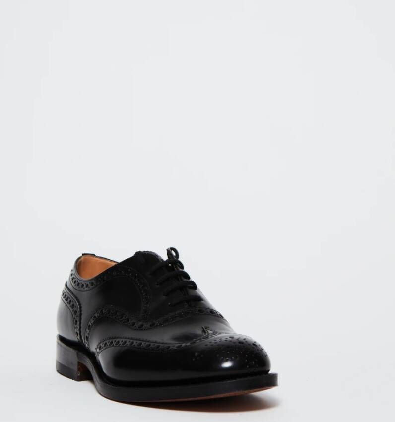 Church's Klassieke zwarte leren schoen Black Heren