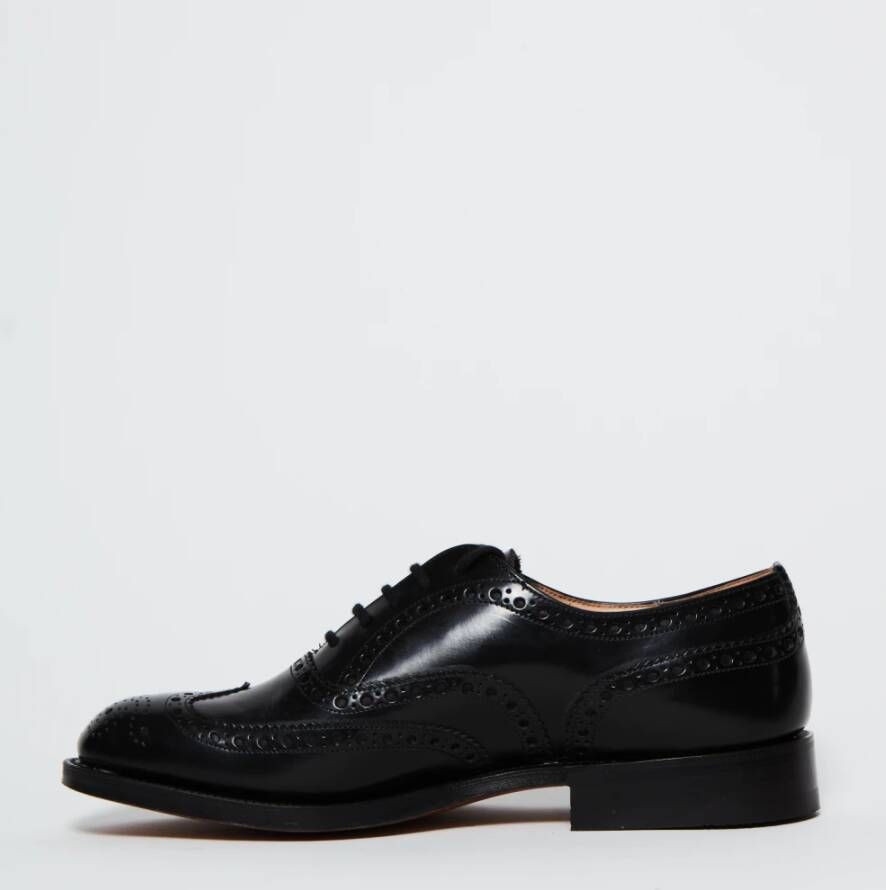 Church's Klassieke zwarte leren schoen Black Heren