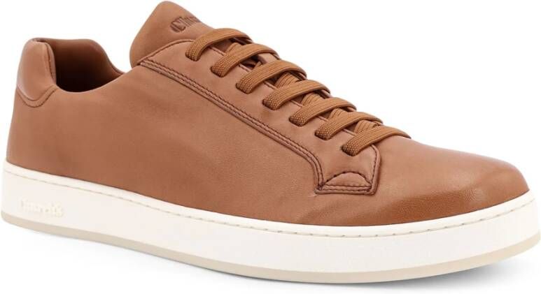 Church's Leren sneakers met gegraveerd logo Brown Heren