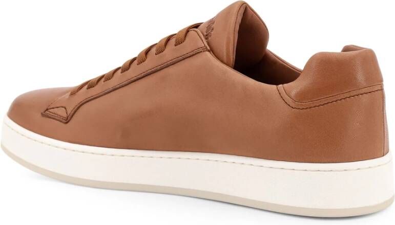 Church's Leren sneakers met gegraveerd logo Brown Heren