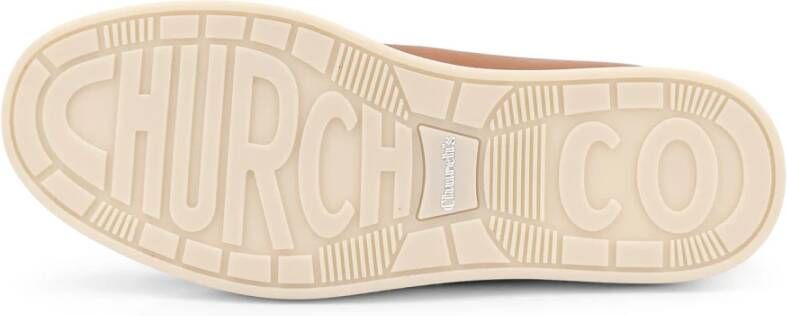 Church's Leren sneakers met gegraveerd logo Brown Heren