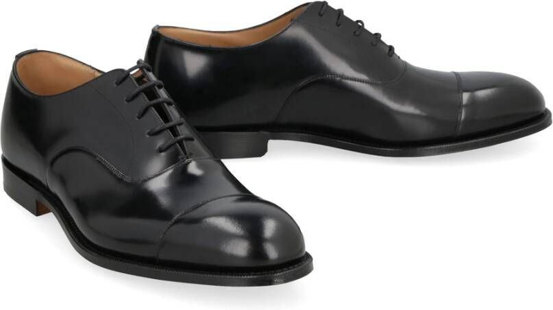 Church's Leren Veterschoenen Ronde Neus Black Heren