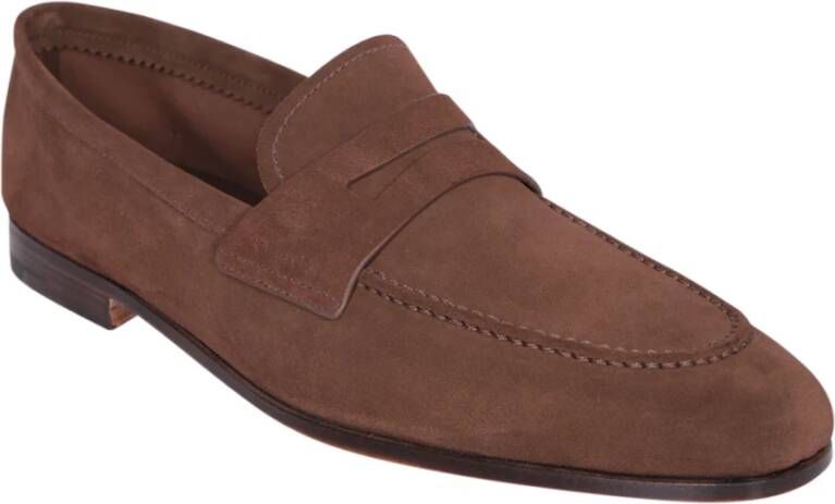 Church's Suède Loafer met Amandelvormige Neus Brown Heren