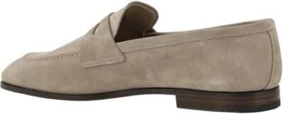 Church's Suede Loafers met Almond Toe en Block Heel Beige Heren