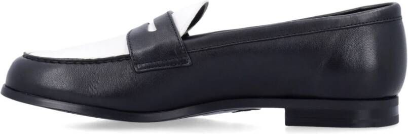 Church's Tweekleurige Leren Loafers Zwart Ivoor Black Dames