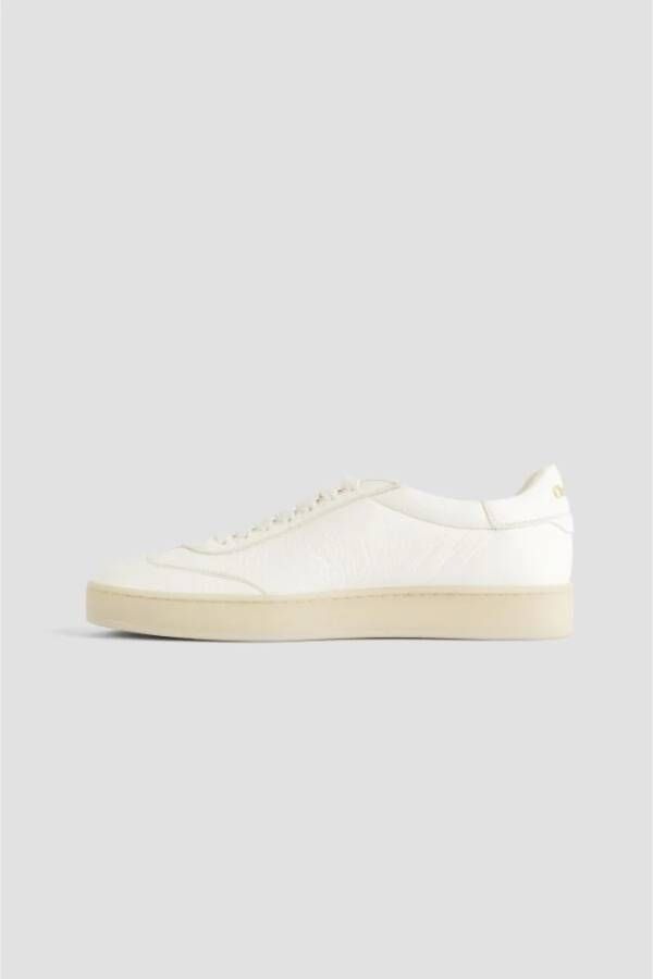 Church's Witte Leren Sneakers Beige Rubberen Zool White Heren