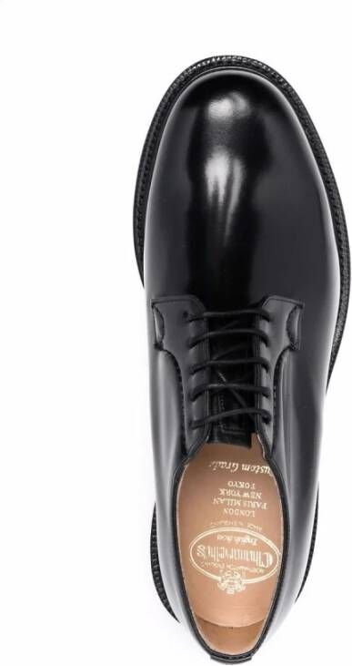 Church's Zwarte geborsteld leren Derby schoenen Black Heren