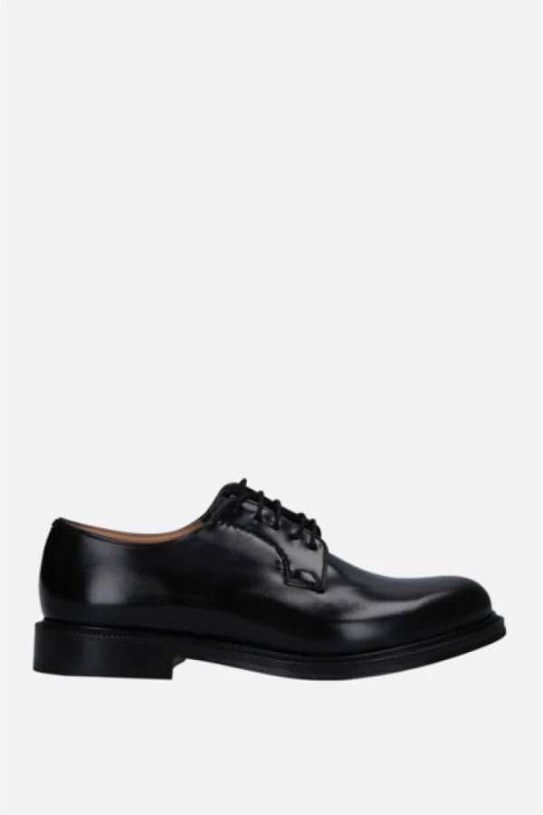 Church's Zwarte geborsteld leren Derby schoenen Black Heren