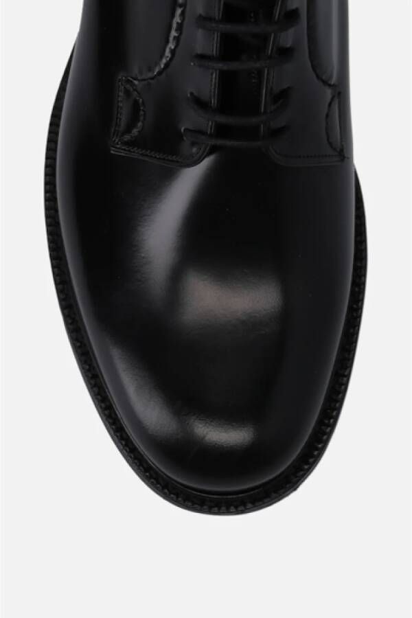 Church's Zwarte geborsteld leren Derby schoenen Black Heren